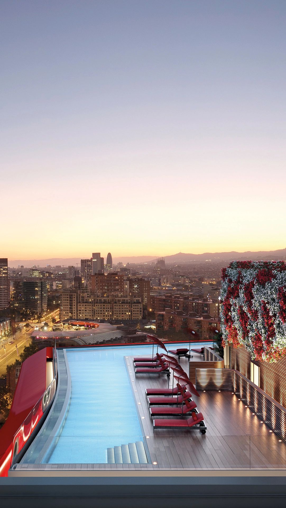 Antares rooftop pool render